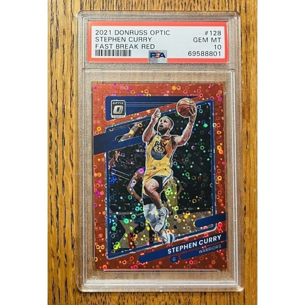 2021 Donruss Optic Stephen Curry /85 Red Disco Fast Break PSA 10 Gem Mint